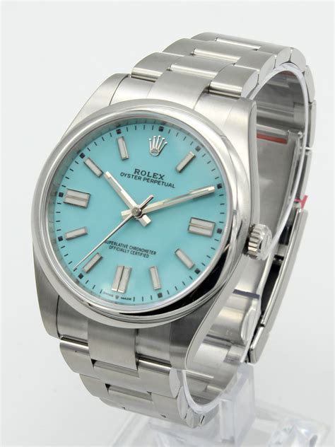 rolex oyster perpetual - tiffany blue 41mm|rolex oyster 41.